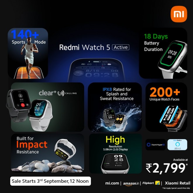 Redmi Watch 5 Active one-pager