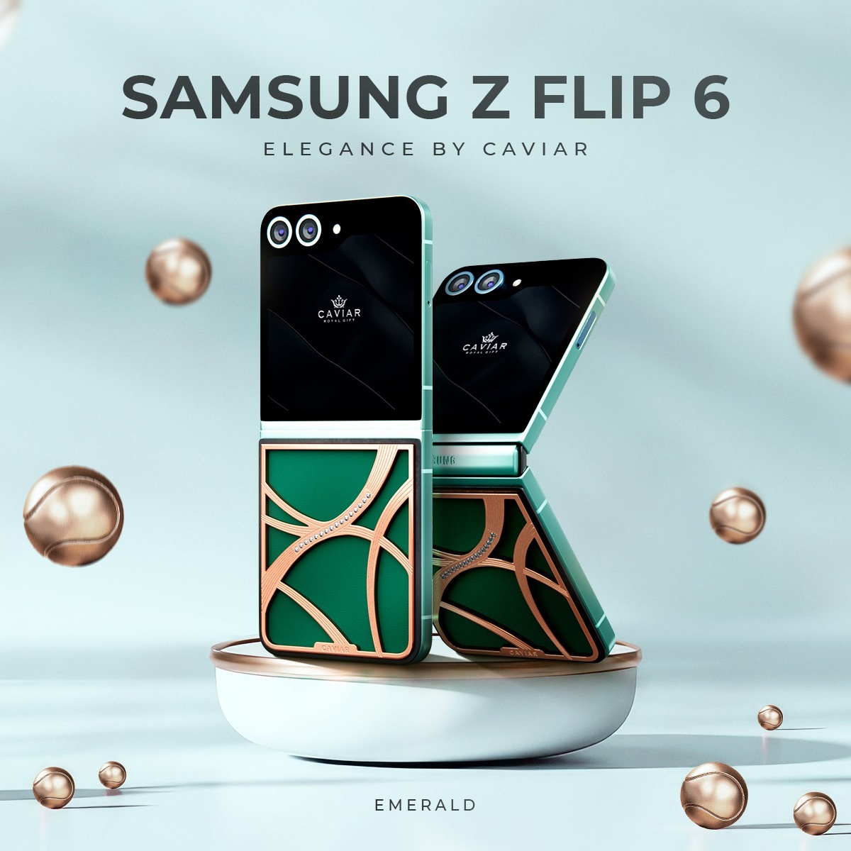 Caviar представляет специальный Samsung Galaxy Z Flip6, вдохновленный теннисным стилем, в честь Открытого чемпионата США