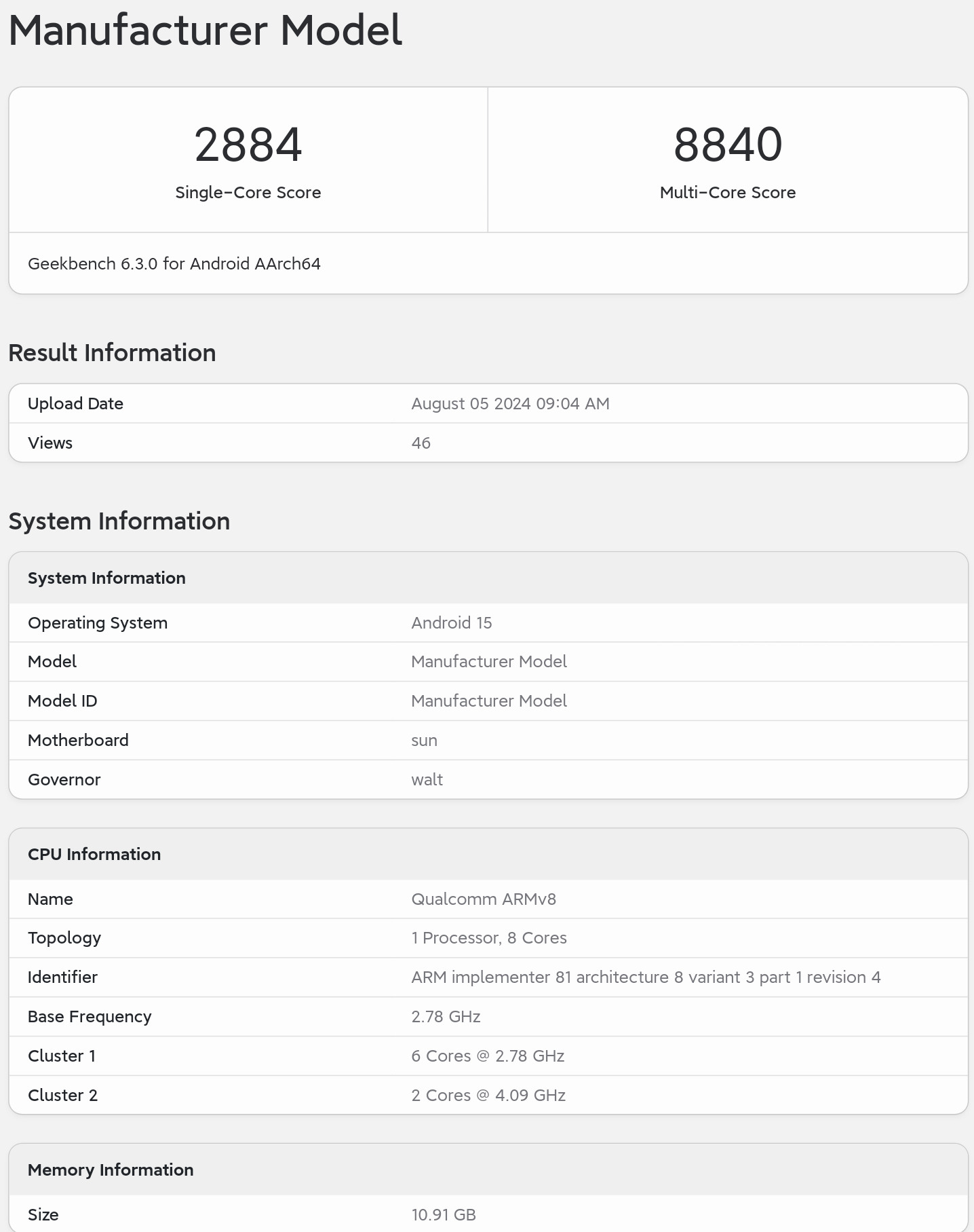 The Snapdragon 8 Gen 4 appears on Geekbench