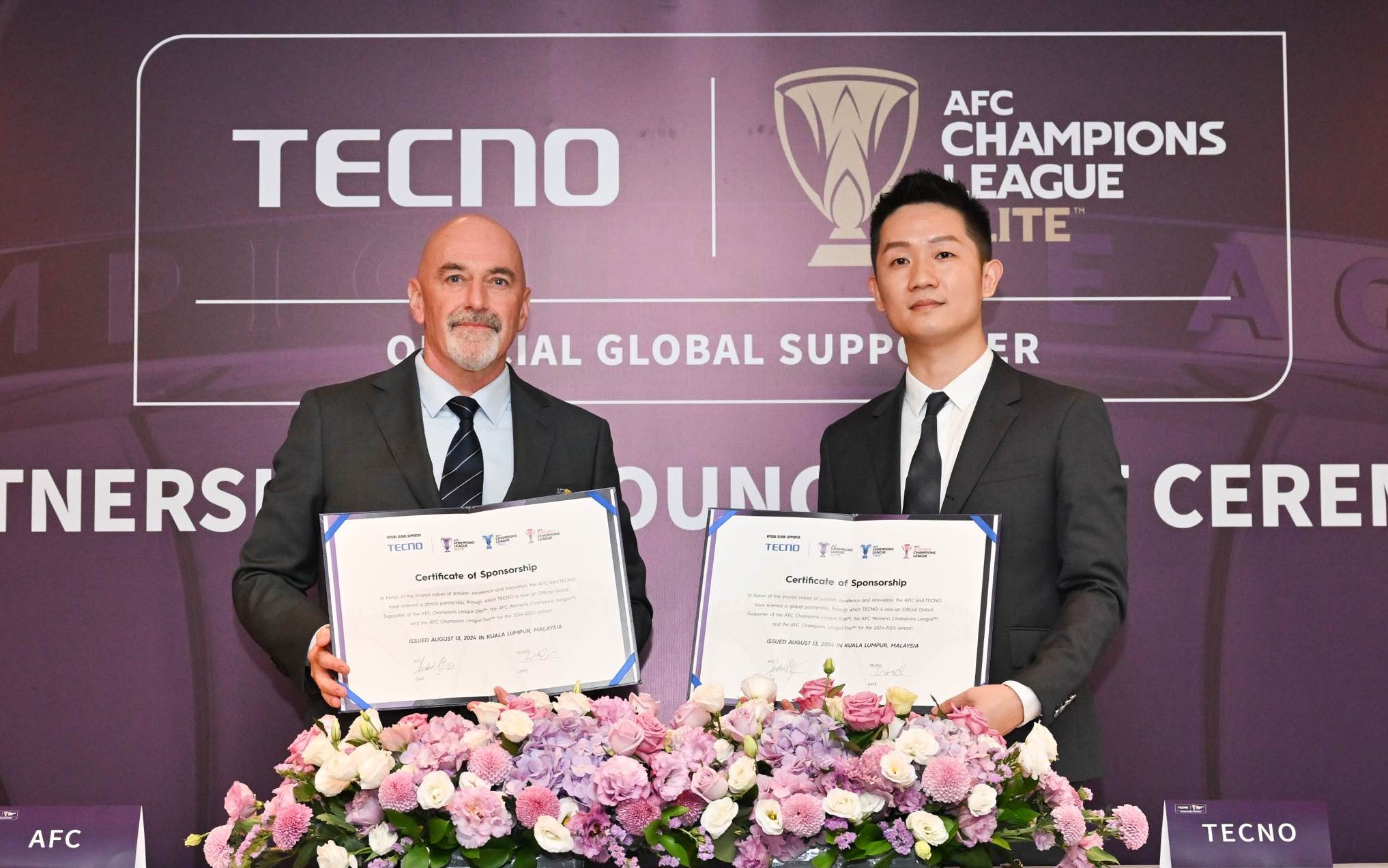 Tecno signs on as Official Global Supporter of the Asian Football Confederation