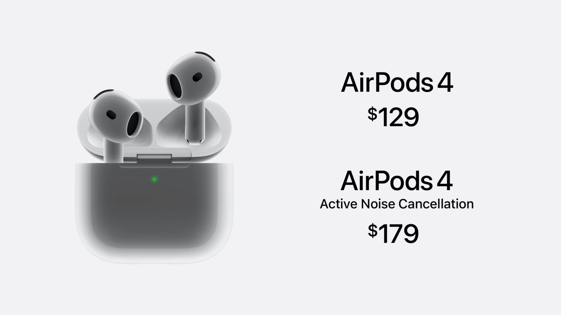 Apple представляет новые AirPods 4 с шумоподавлением и множеством новых функций