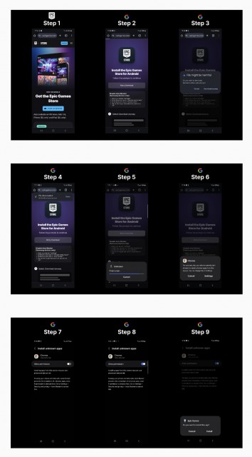 21 steps required to install Epic Games Store on Samsung devices