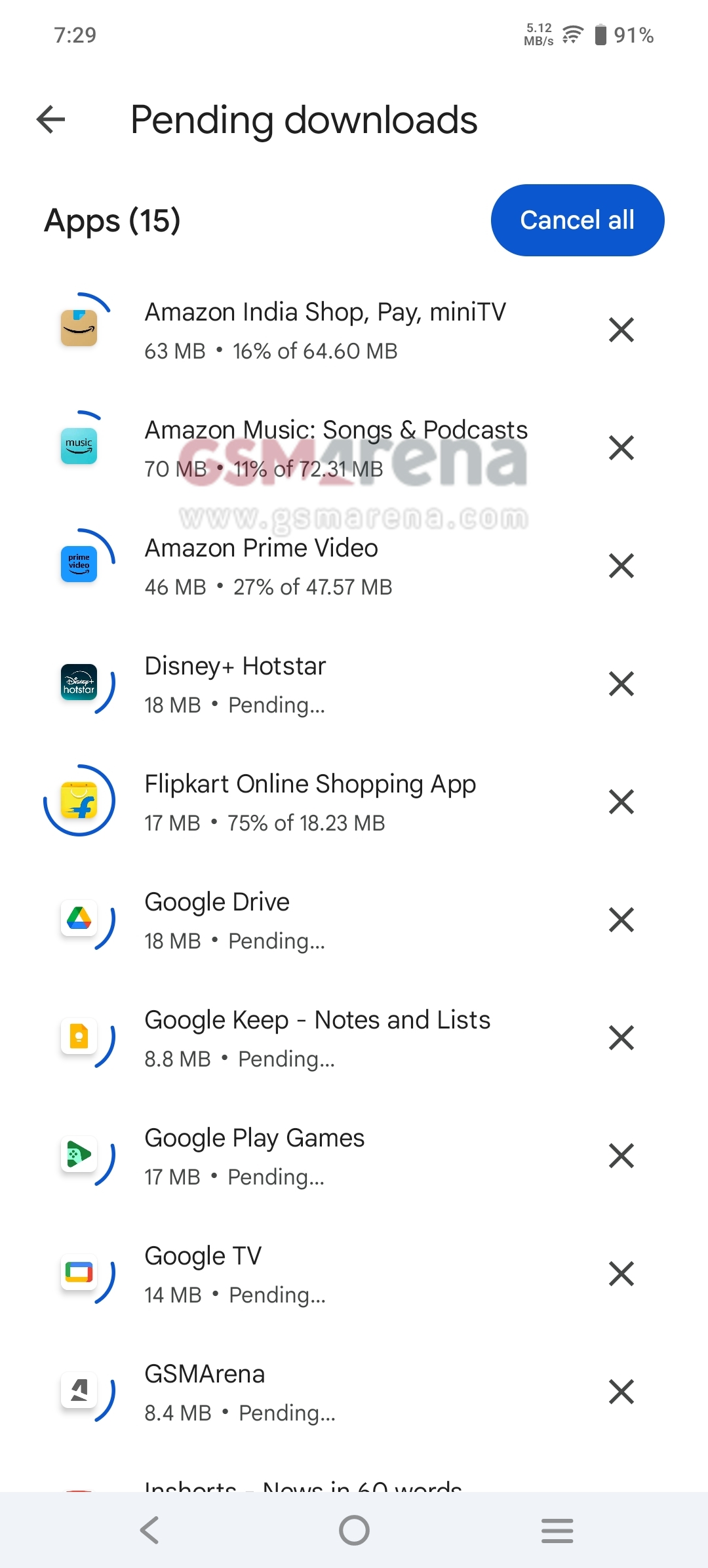 You can now install or update up to four apps concurrently from the Google Play Store