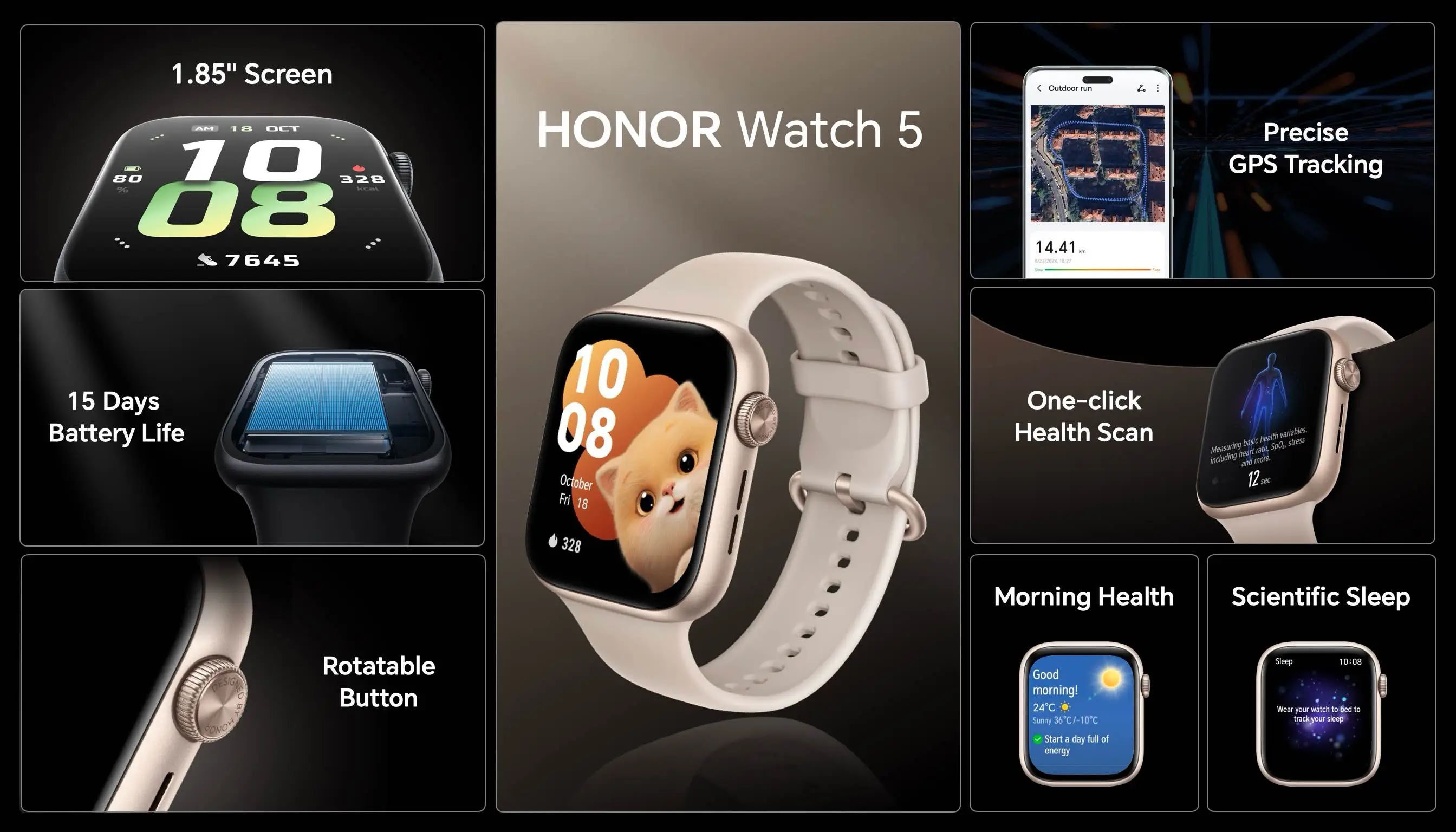 Honor Watch 5 debuts with larger and brighter display, 15-day battery life