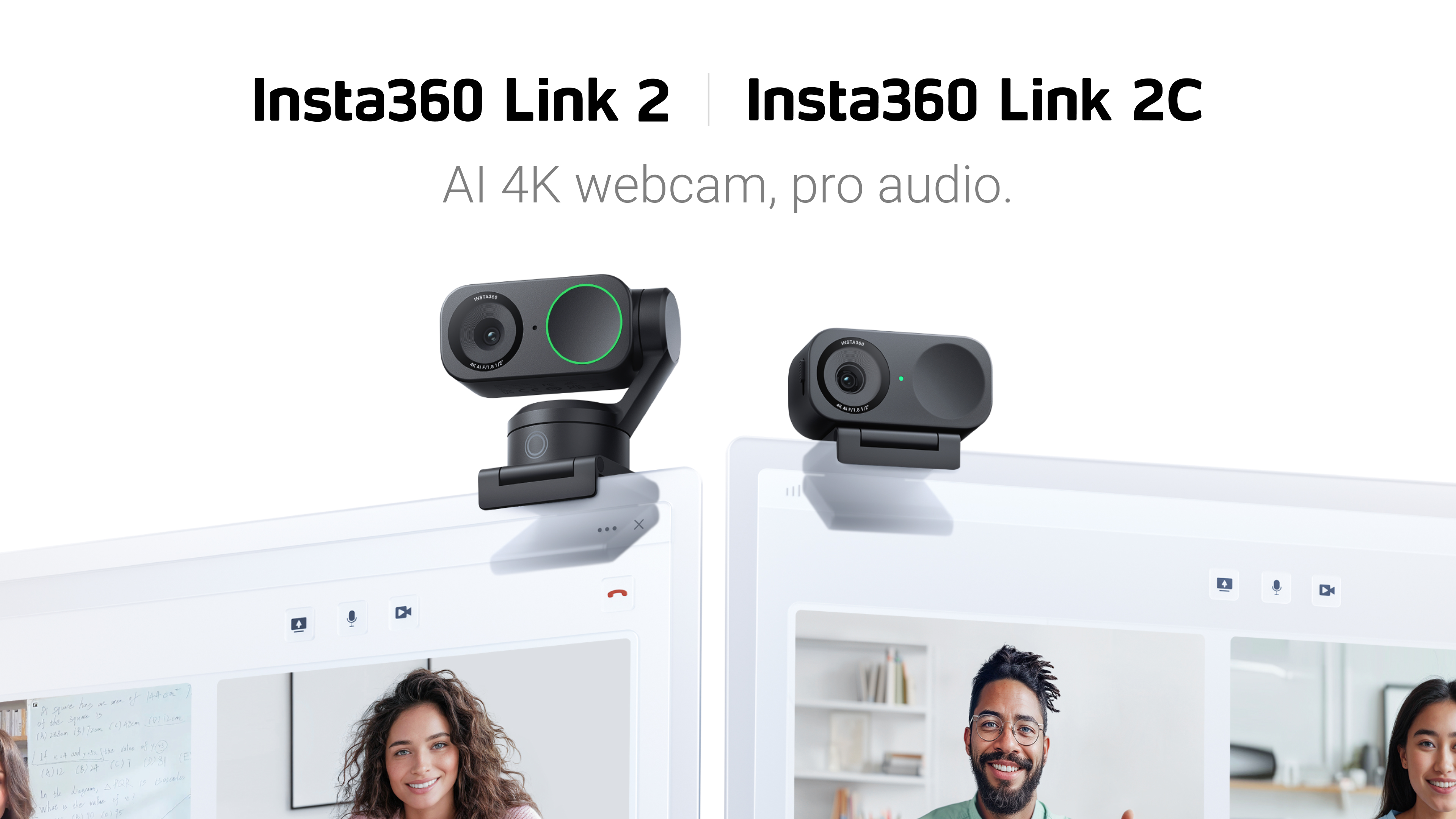 New Insta360 Link 2 and 2C web cams have AI noise cancellation, magnetic mounts