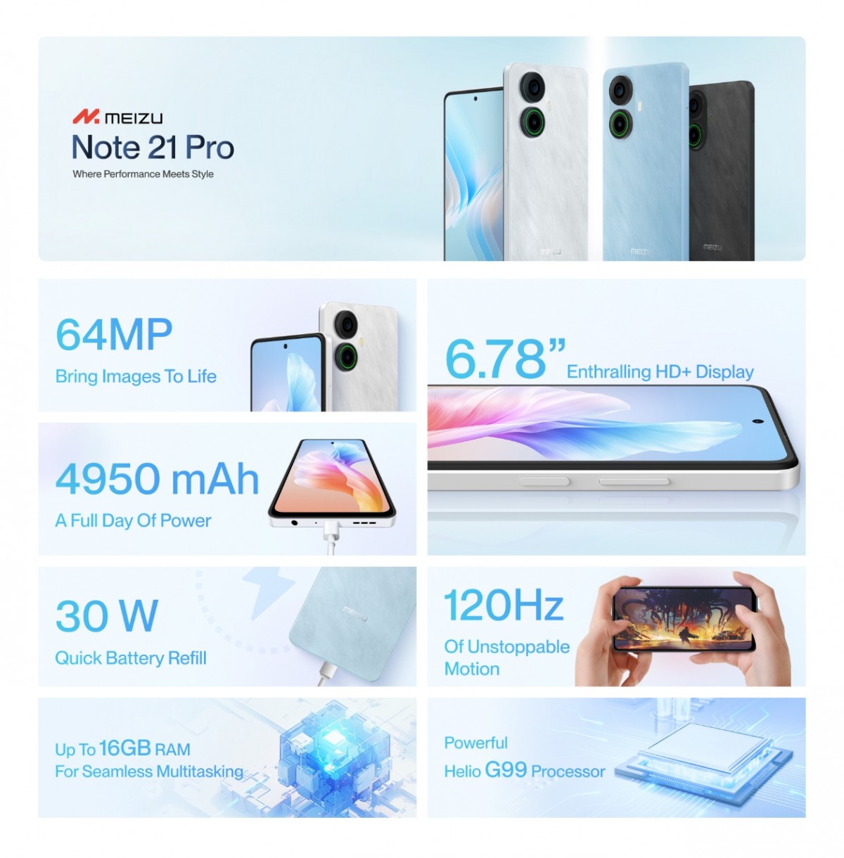 Meizu Note 21 Pro key specs