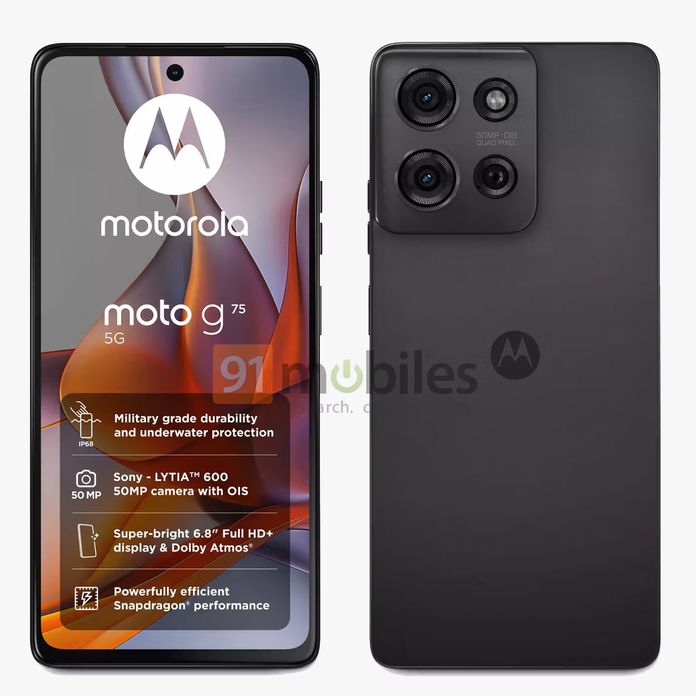 Moto G75 leaks in two colors