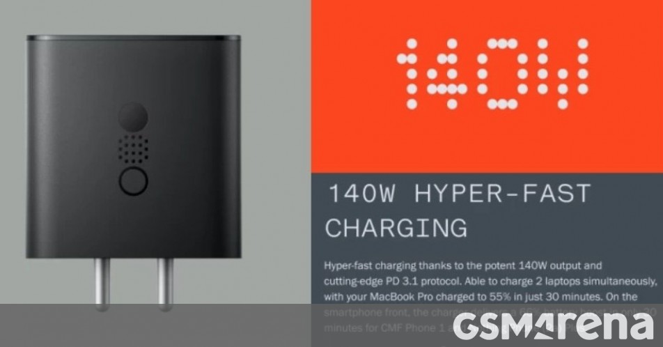 Nothing 140W GaN charger appears on Flipkart