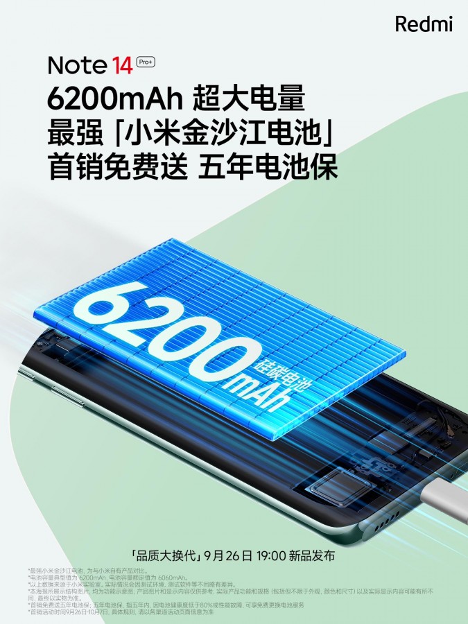 首發第三代驍龍7s、6200mAh 電量：Redmi Note 14 Pro+ 性能、閃充與相機規格曝光！ 2