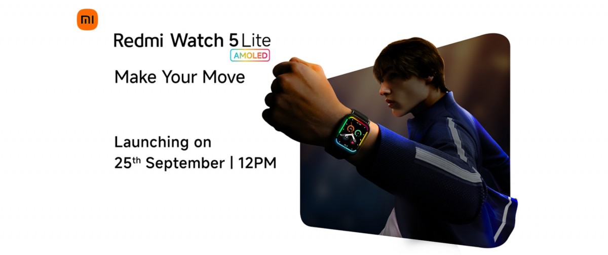 Redmi Watch 5 Lite is launching on September 25, teasers reveal its features