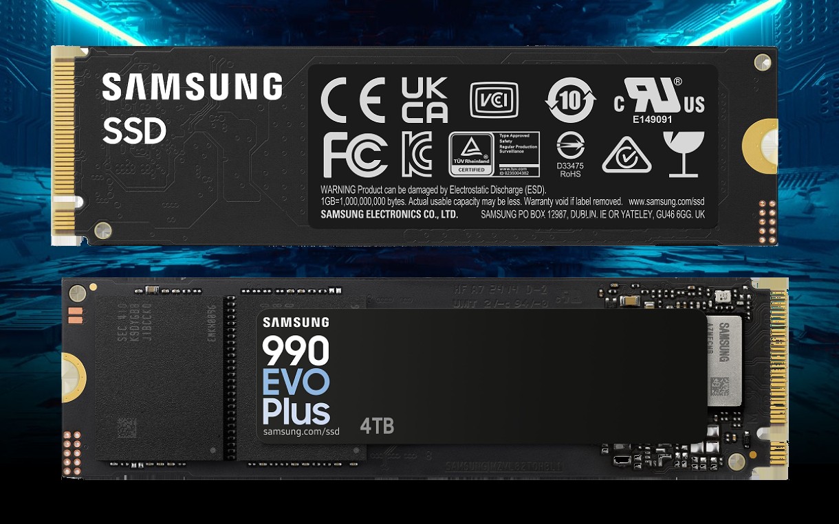 Samsung представляет твердотельный накопитель 990 EVO Plus, который на 50% быстрее обычного 990 EVO