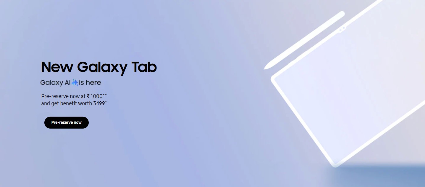 Samsung India starts accepting blind pre-reservations for the Galaxy Tab S10 series