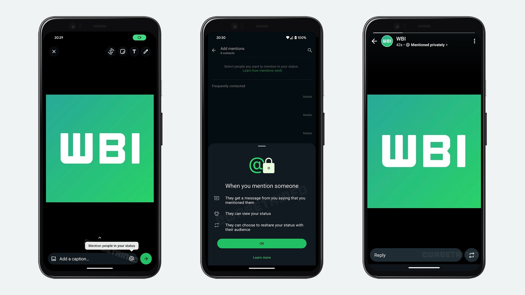 Бета-версия WhatsApp для Android получила функцию упоминания обновлений статуса