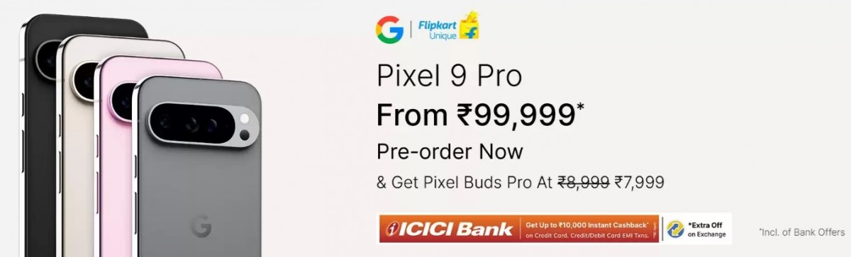 Google Pixel 9 Pro is up for pre-orders in India