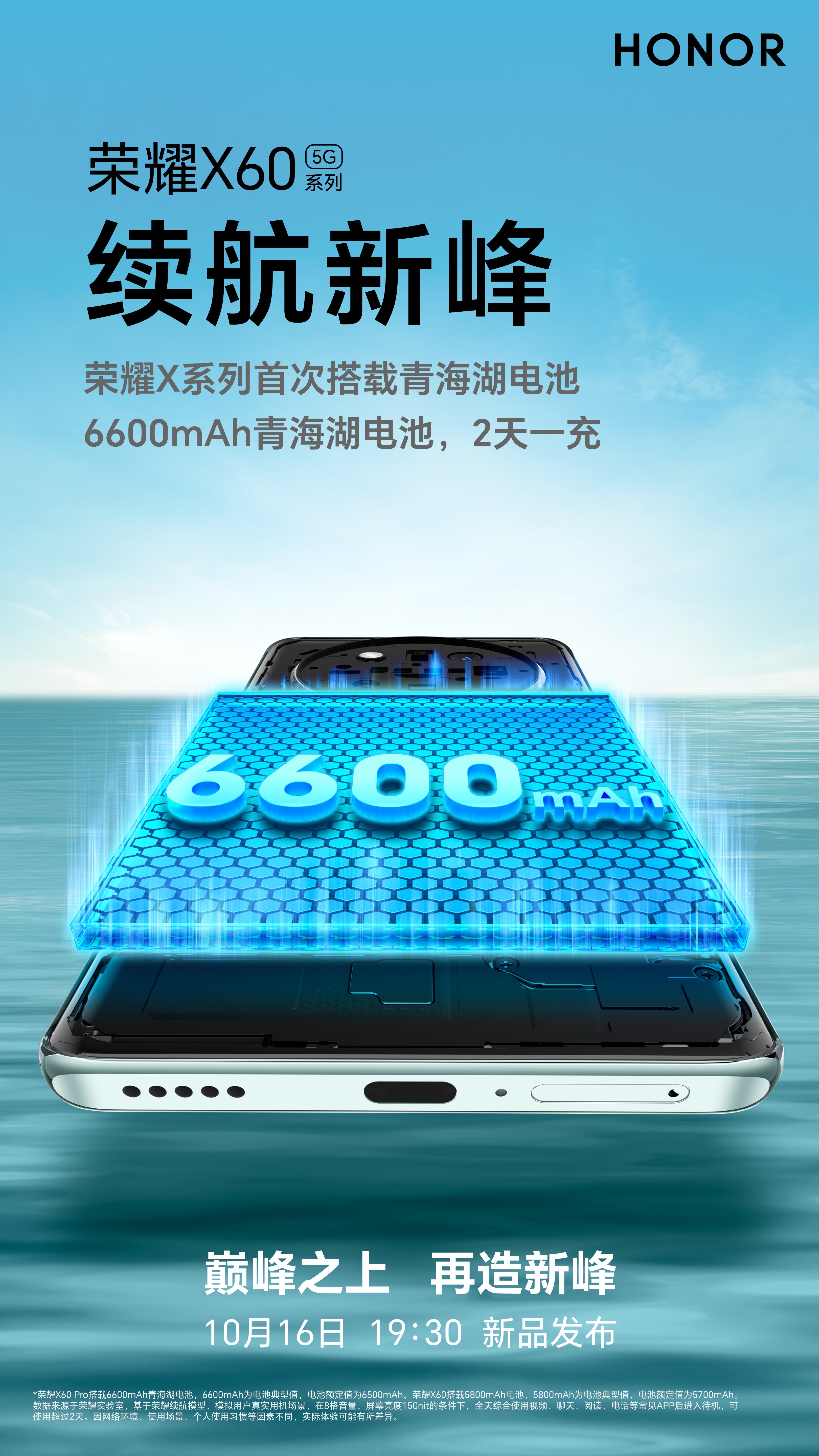 Honor X60 series teased with massive 6,600mAh battery, satellite communication