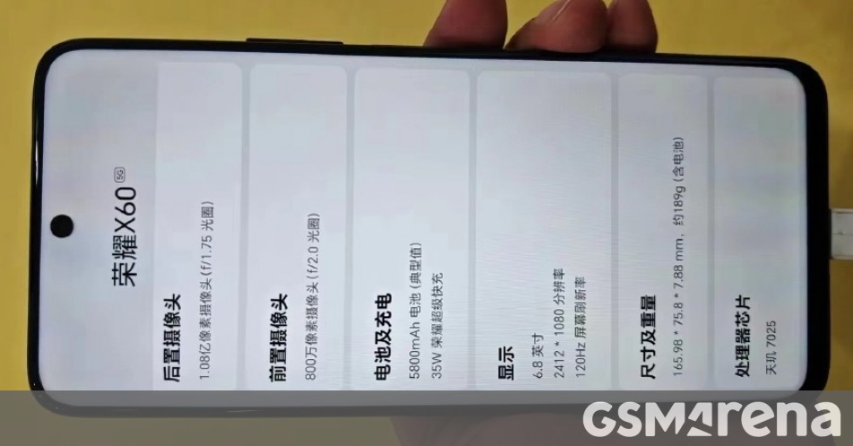 Honor X60 leaks in hands-on images, specs revealed too