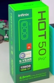 Ультратонкий телефон Infinix называется Hot 50 Pro+, раскрыты характеристики