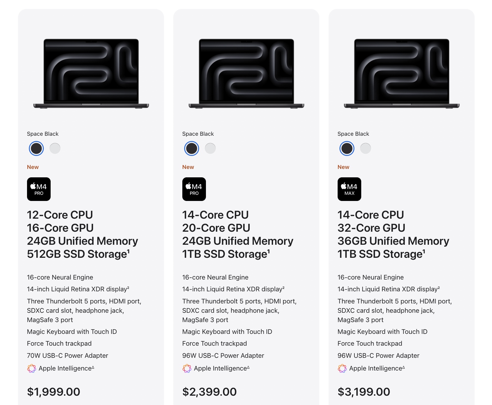 MacBook Pro 14 and 16 get M4 chips, 12MP Center Stage cameras