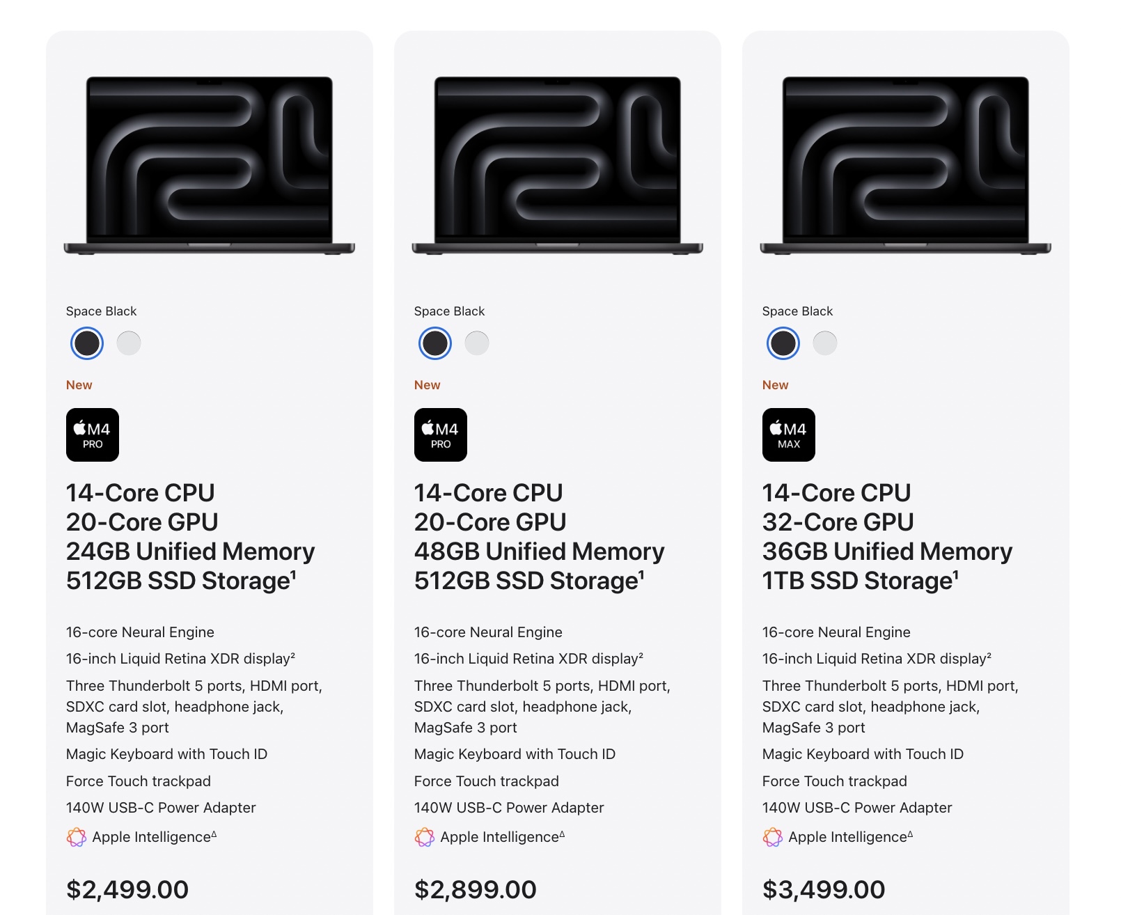 MacBook Pro 14 and 16 get M4 chips, 12MP Center Stage cameras