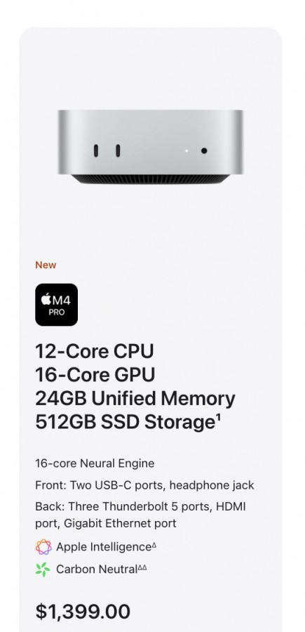 Mac mini gets revamped design, M4 chips - GSMArena.com news Mac mini gets revamped design, M4 chips - GSMArena.com news