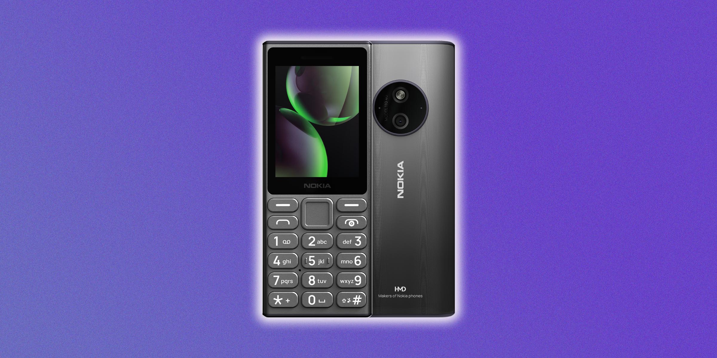 Nokia 110 4G (2024) — базовый функциональный телефон со знакомым внешним видом.