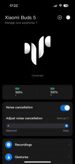 Xiaomi Earbuds app and features on Buds 5