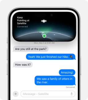 Two-way satellite messaging on iOS 18