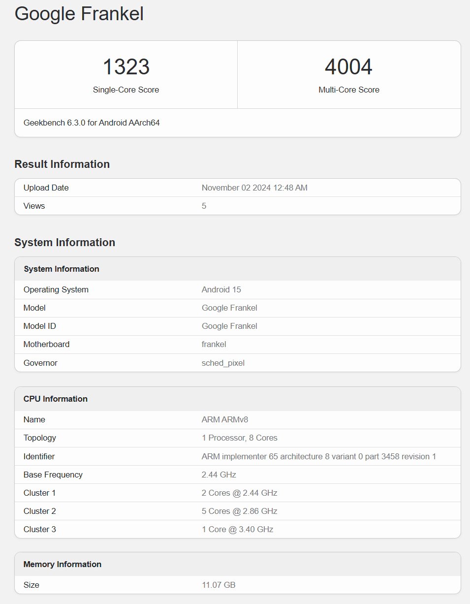 Mysterious Google chipset shows up on GeekBench