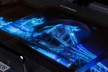 LG's stretchable display built into a prototype car dashboard