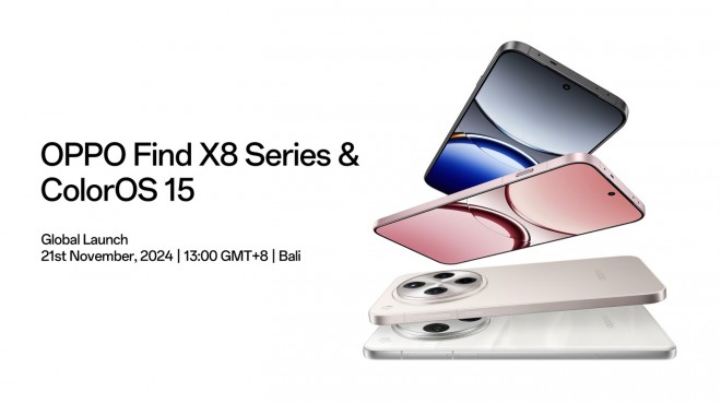 The Find X8 and Find X8 Pro are going global on November 21.