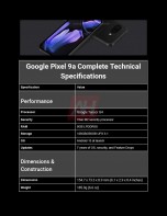 Google Pixel 9a specifications leaked