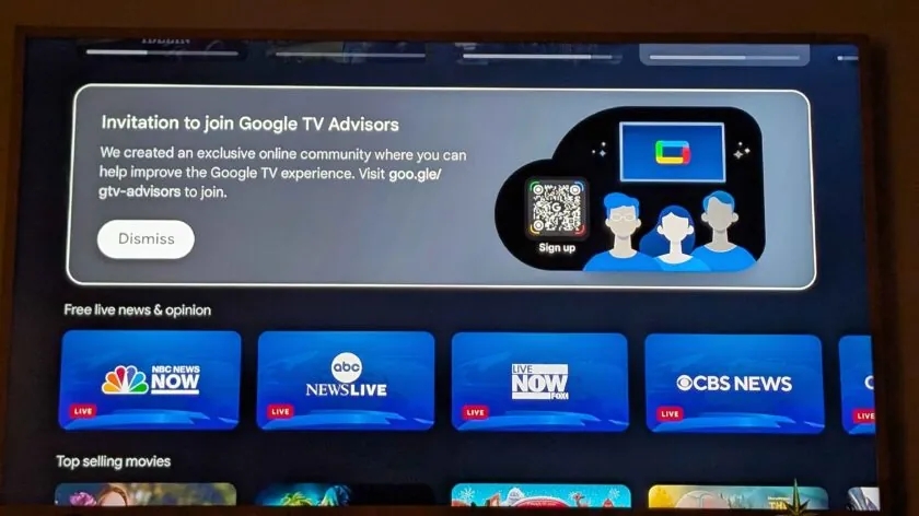 Google is looking for user feedback on the Google TV platform