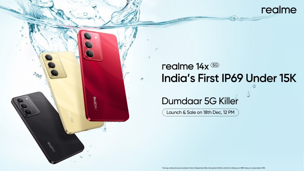 Realme 14x's launch date, design, and price segment officially revealed