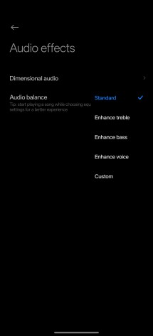 Audio settings