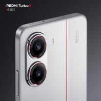 Redmi Turbo 4 in its Lucky Cloud White color