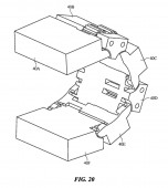 The hinge in a folded state