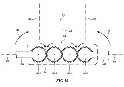 Schematics from Apple's patent on hinges for folding display devices