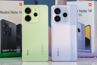 Redmi Note 14 4G in Green, 5G in Purple