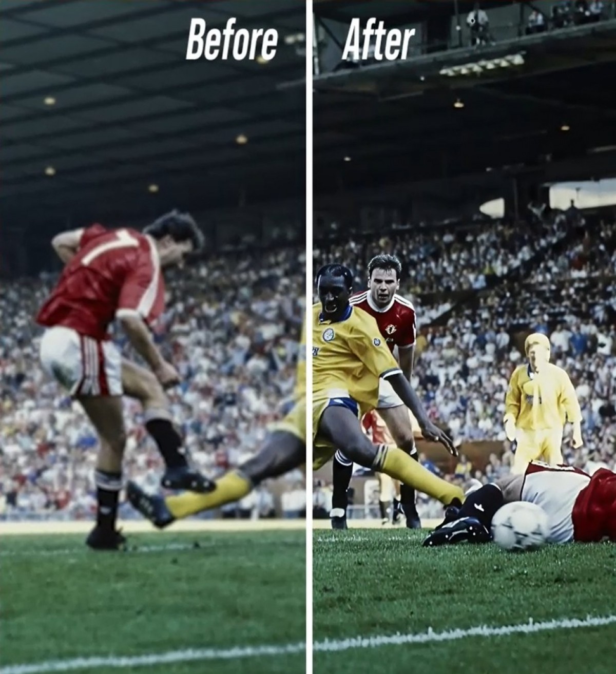 Honor Brings Old Manchester United Photos back to life with AI Upscaling