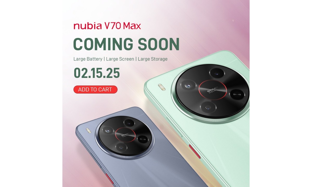 nubia V70 Max launches on February 15, here are the specs