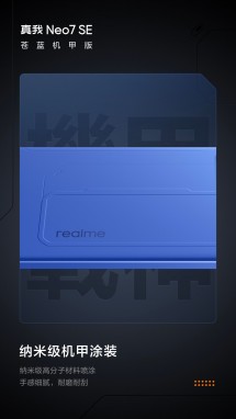 Realme neo7 se of blue mecha color