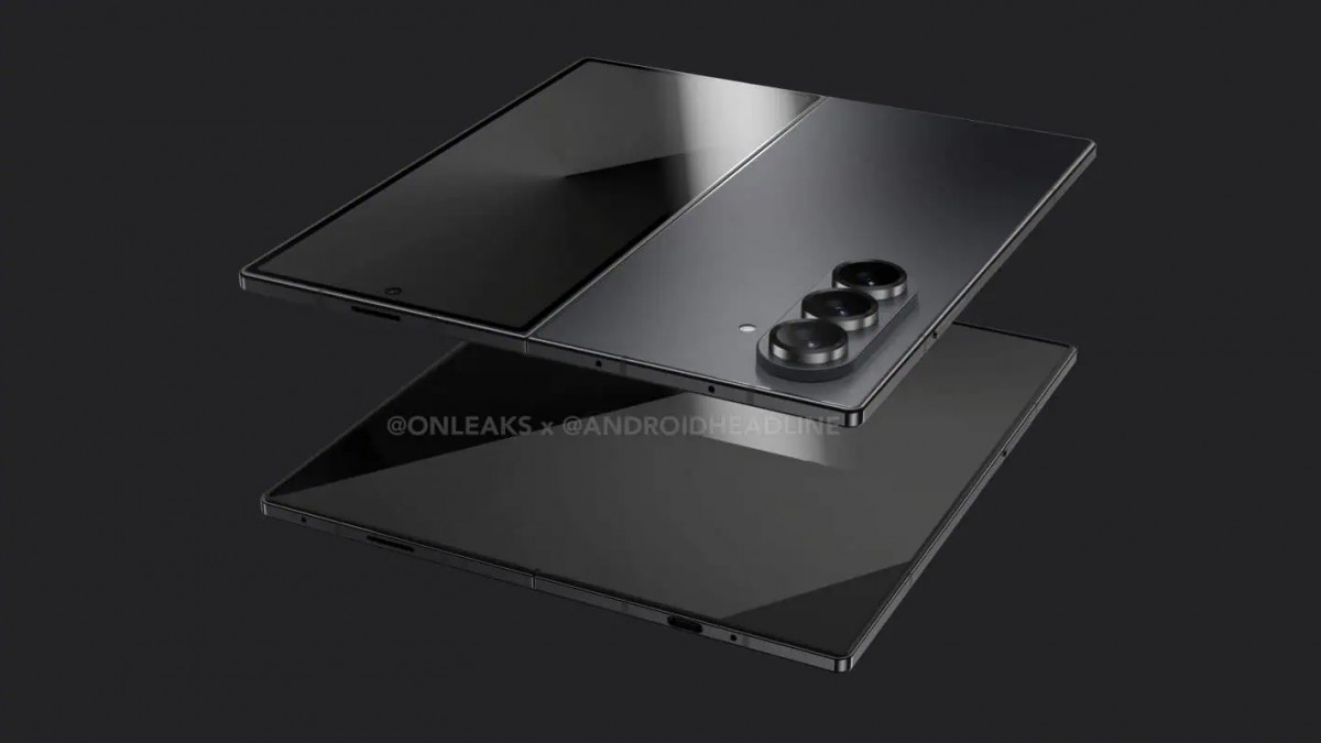 Samsung Galaxy Z Fold 7 render shows a thin device