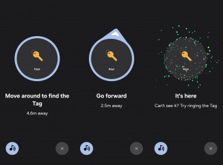 uTag in action, tracking a tag using UWB