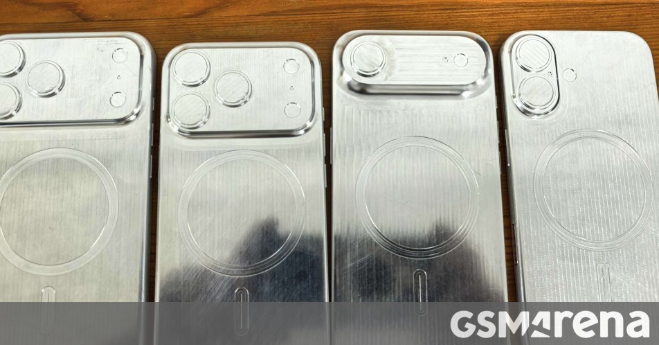 Apple's iPhone 17 series dummies sized-up in metal molds