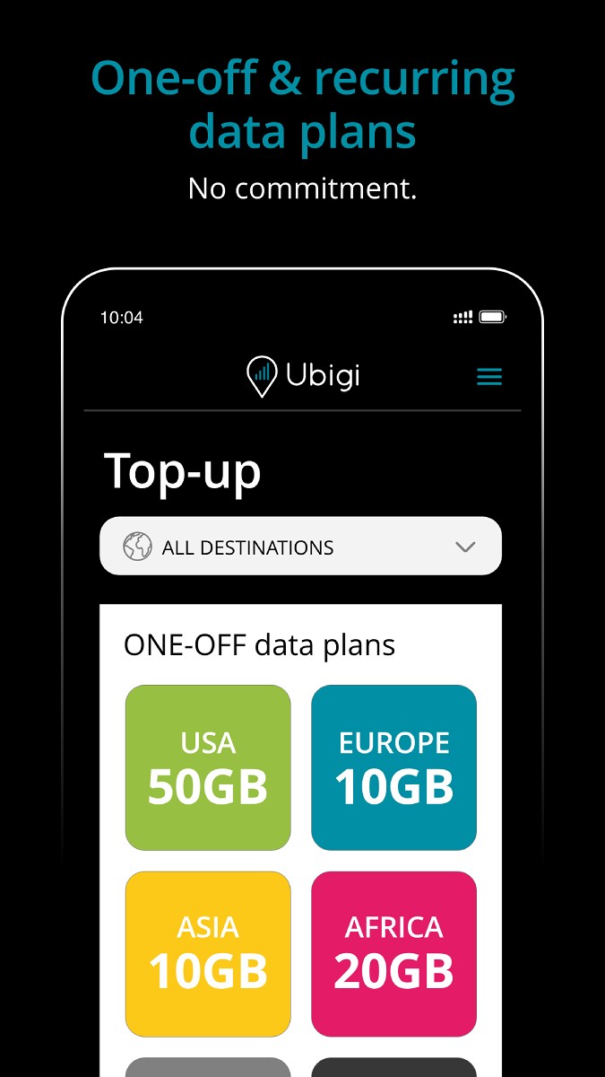 Ubigi travel eSIM offer