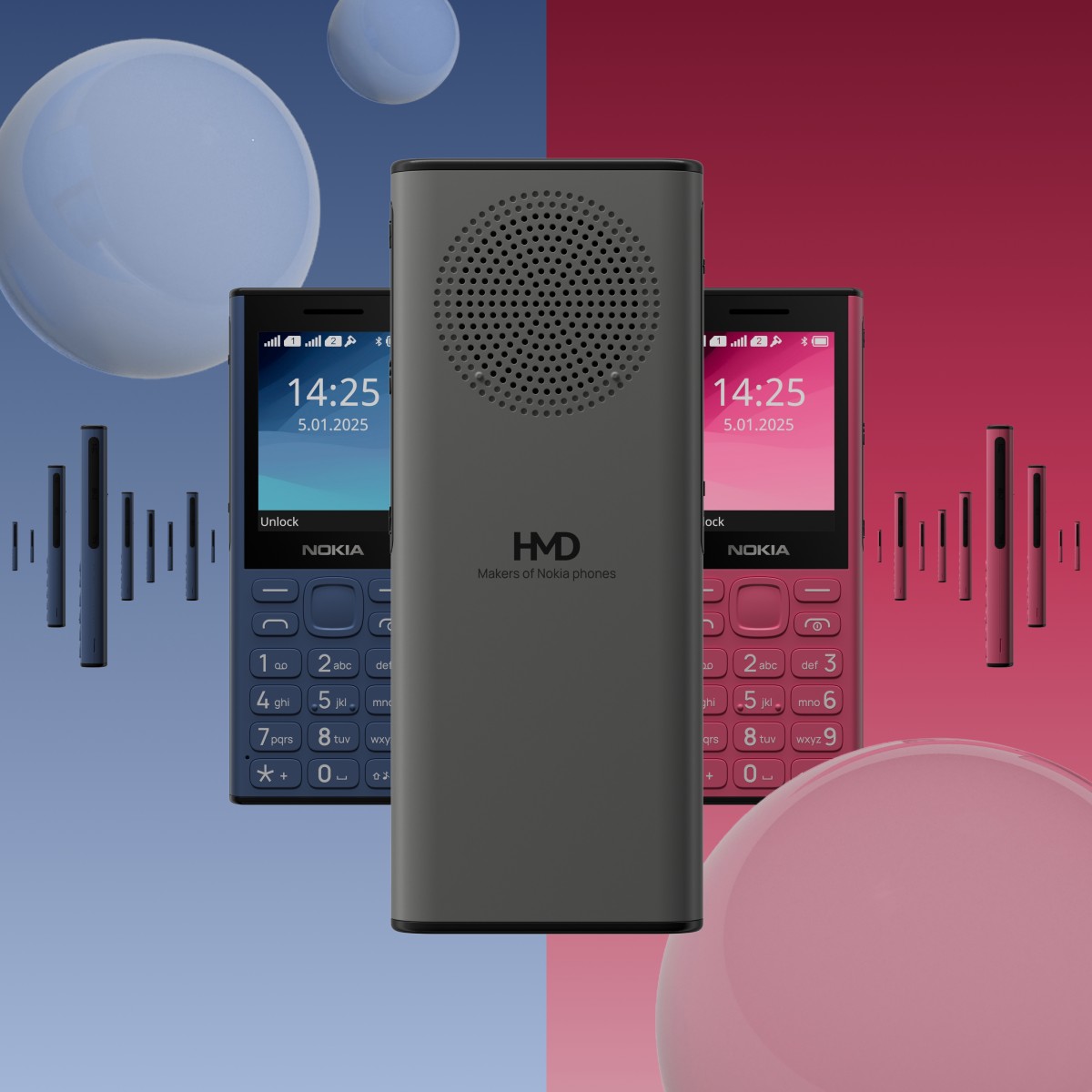 HMD 2660 Flip, 150 music, 130 music and Barca unveiled in 3210 MWC