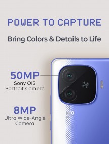 50+8MP rear camera and 32mp selfie camera