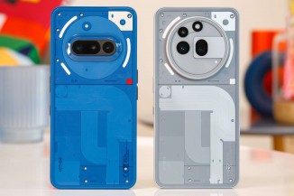 Nothing Phone (3a) in Blue, the Phone (3a) Pro in Grey