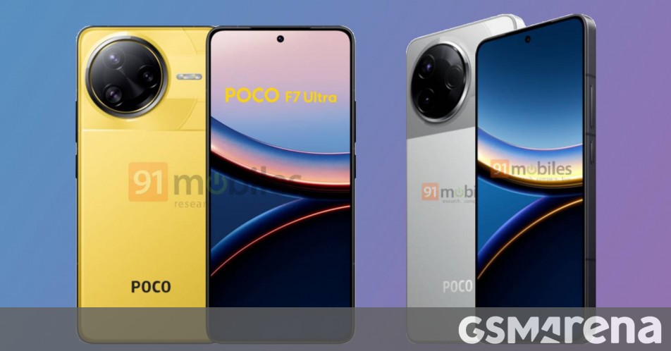 Poco F7 Pro and F7 Ultra specs and images leak