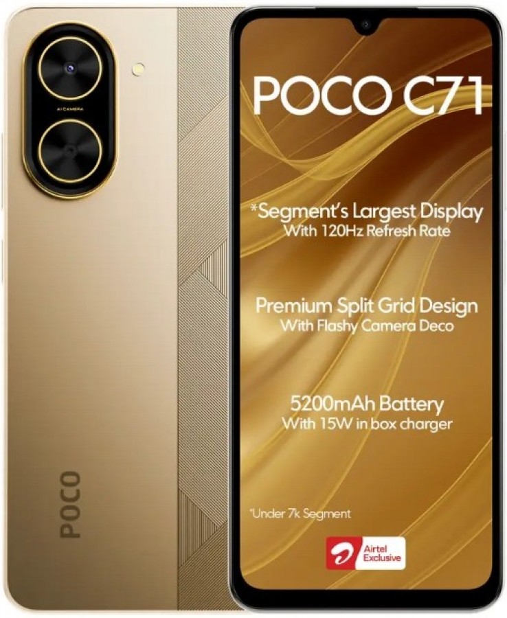 Poco C71 arrives with a 120Hz screen and 5,200 mAh battery